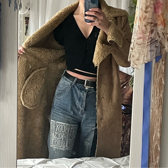 Afghan Penny Lane Faux Fur Long Coat - Picture 2 of 3